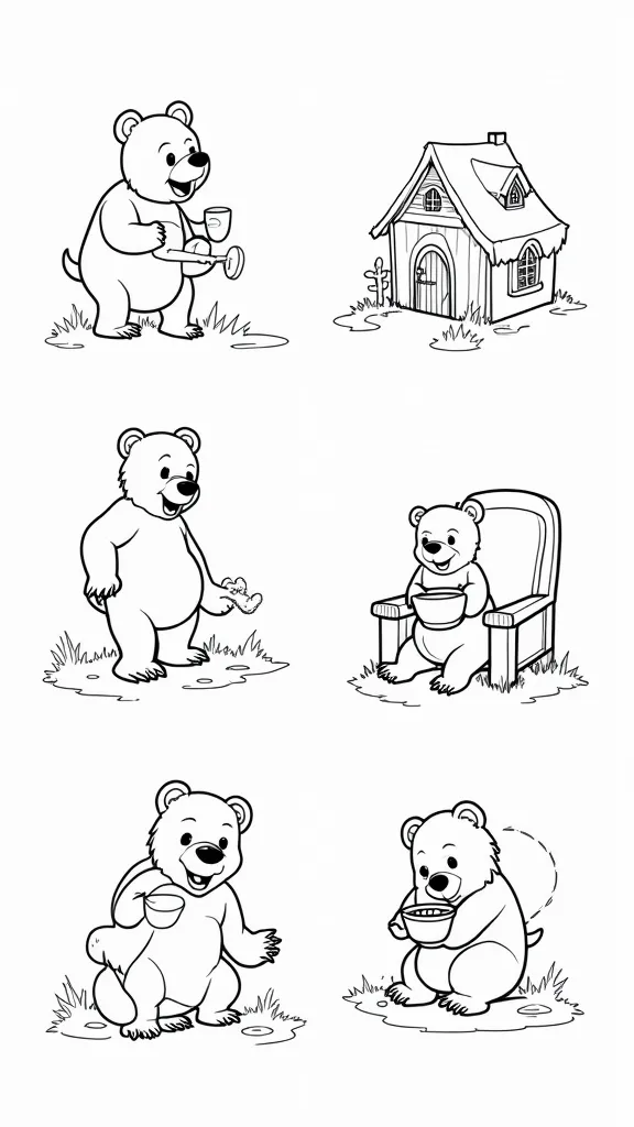 goldilocks coloring pages